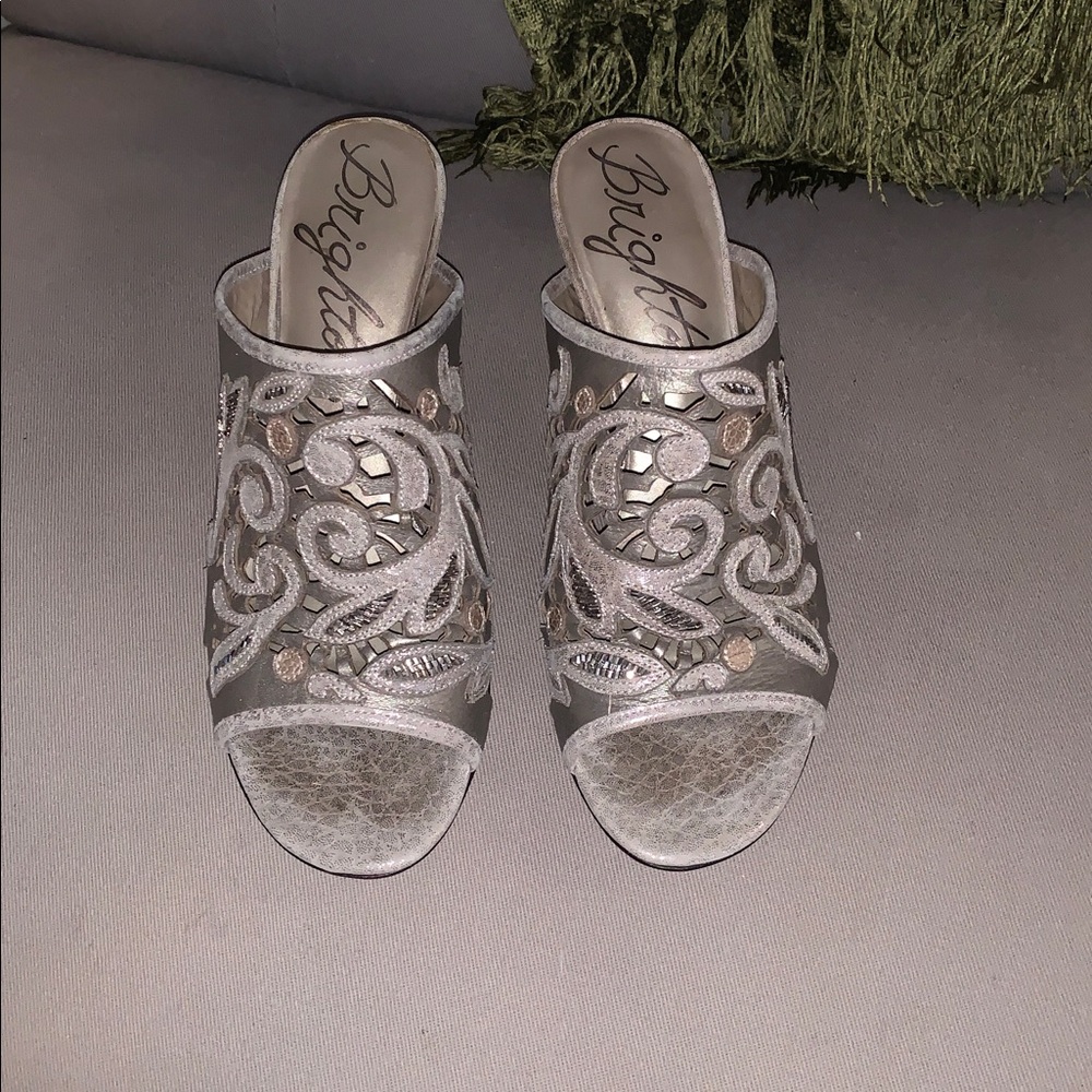 Brighton Revue ‘Catch e Moon’ Beaded Sip on Heel Sandal